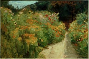 Blommande buskar i Wannseeträdgården av Max Liebermann