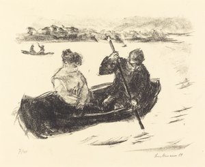 Kanotpaddling, 1919. av Max Liebermann