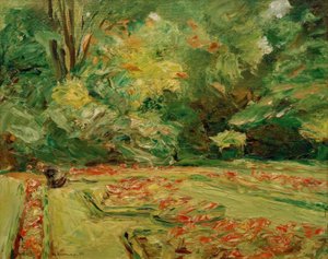 Blomsterterrassen i Wannseeträdgården mot norr av Max Liebermann