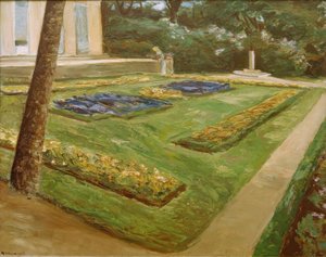Blomsterrassen i Wannsee-trädgården i nordväst av Max Liebermann