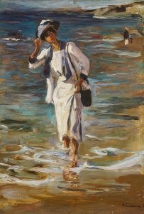 Kvinna på stranden. 1908