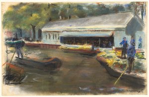 Gemusemarkt i Delft, 1907 av Max Liebermann