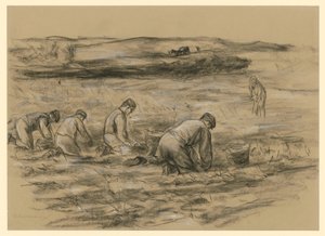 Potatisgrävare i Zandvoort av Max Liebermann