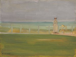 Lady at the Beach, 1901 av Max Liebermann