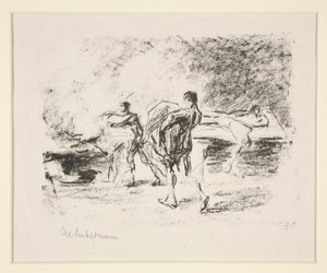 Kremering av lik, till Goethes Bassompierre (kremeringsscen) av Max Liebermann