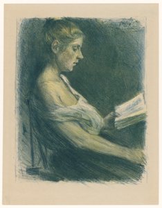 Flicka som läser av Max Liebermann
