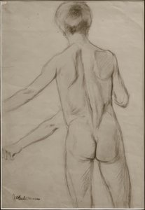M.Liebermann, studie till målningen Badande pojkar av Max Liebermann