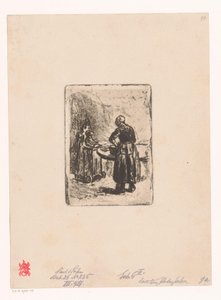 Mor och barn vid bordet av Max Liebermann