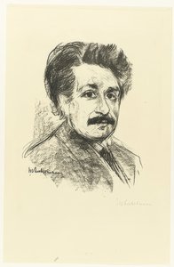 Porträtt av Albert Einstein. 1925 av Max Liebermann