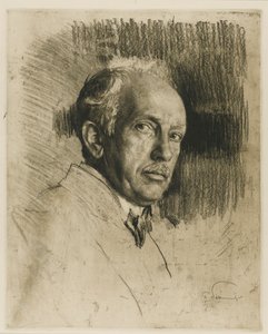 Porträtt av kompositören Richard Strauss 1864-1949, ca. 1914. av Max Liebermann