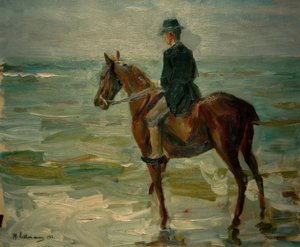 Ryttare vid havet till vänster av Max Liebermann