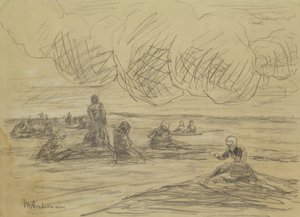 Reparera näten, 1894 av Max Liebermann