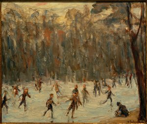 Skridskoåkare i Tiergarten av Max Liebermann