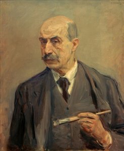 Självporträtt med pensel av Max Liebermann