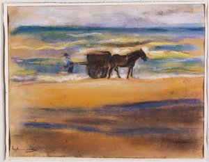 Skalsökare på stranden av Max Liebermann