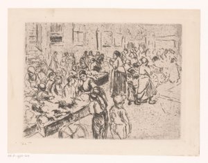 アムステルダムスウェーデン語の古いユダヤ人地区のストリート トレード av Max Liebermann