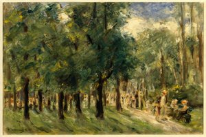 Stig i djurparken med vandrare av Max Liebermann