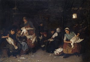 Kvinnor som plockar gäss, 1872 av Max Liebermann