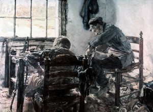 Skomakarens verkstad, 1881 av Max Liebermann
