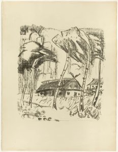 Gården bakom björkarna, ur Samland-oden av Max Pechstein