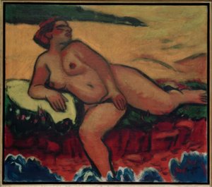 Liggande akt (Nidden) av Max Pechstein