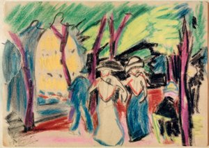 Promenader i parken av Max Pechstein