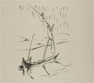 Suezkanalen, från resebilder: Italien-Söderhavet av Max Pechstein