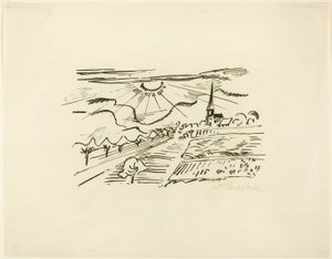 Thüringen, från resebilder: Italien-Söderhavet av Max Pechstein