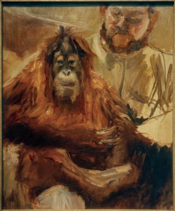 Orangutangseglaren och hans skötare av Max Slevogt