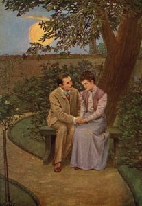 Illustration för Jane Eyre av Charlotte Bronte (färg litho)