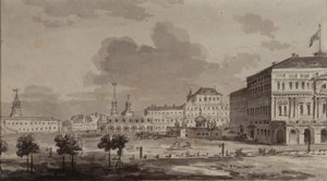 Moskva Kreml före byggandet av Grand Kremlin Palace, 1817