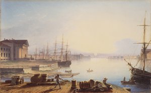 Soluppgång över Neva i St. Petersburg, 1830