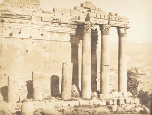 Västra pelargången av Jupitertemplet, vid Baâlbek Heliopolis, 15 september 1850.