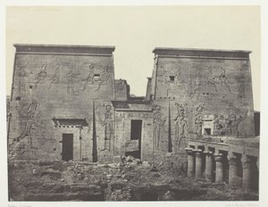 Drômos och Philônes, Isis stora tempel i Pilônes; Nubien, plansch 72 från albumet "Egypte, Nubie, Palestine et Syrie" (1852)