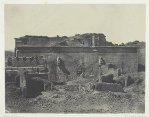 Bakre fasad, Denderas stora tempel (Teutyres), övre Egypten av Maxime Du Camp