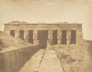 Fasad av Athors tempel vid Dendera Tentyris, 1849-50. av Maxime Du Camp