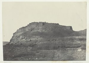Fortress Of Ibrym Ancient Premmis, utsikt från söder, Nubia, 184951, tryckt 1852. av Maxime Du Camp