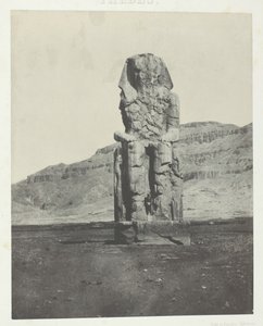 Gournah, Colossus Monolith of Amenopht III, Thebe, 184951, tryckt 1852. av Maxime Du Camp