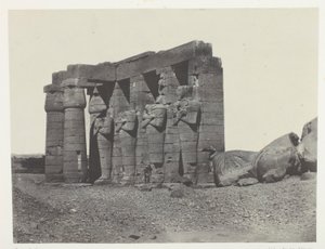 Gournah, Perystyle från Osymandias grav (Ramesseum Occidental); Thebe, plansch 59 från albumet "Egypte, Nubie, Palestine et Syrie" (1852)