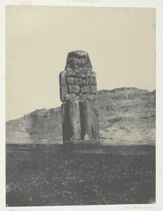 Gournah, Staty of Memnon, Thebe, 184951, tryckt 1852. av Maxime Du Camp