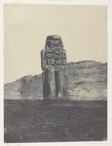 Qurnah, staty av Memnon; Thebe av Maxime Du Camp