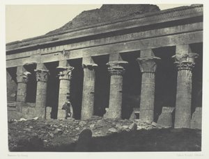 Isis stora tempel i Philoe, Galerie Orientale; Nubien, plansch 73 från albumet "Egypte, Nubie, Palestine et Syrie" (1852) av Maxime Du Camp