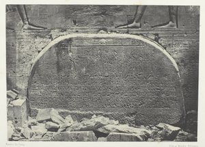 Isis stora tempel i Philoe, Proscynema (tillbedjan); Nubien, plansch 75 från albumet "Egypte, Nubie, Palestine et Syrie" (1852) av Maxime Du Camp