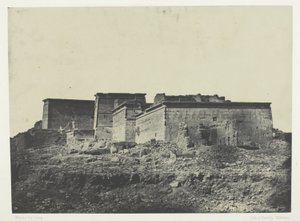 Isis stora tempel vid Philoe, allmän vy från norr; Nubien, plansch 80 från albumet "Egypte, Nubie, Palestine et Syrie" (1852) av Maxime Du Camp