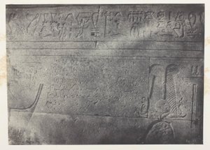 Isis stora tempel vid Philoe, demotisk inskription; Nubien, plansch 76 från albumet "Egypte, Nubie, Palestine et Syrie" (1852) av Maxime Du Camp