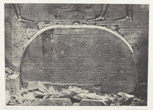 Isis stora tempel i Philoe, Proscynema (tillbedjan); Nubien, plansch 75 från albumet "Egypte, Nubie, Palestine et Syrie" (1852) av Maxime Du Camp