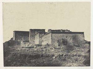 Isis stora tempel vid Philoe, allmän vy från norr; Nubien, plansch 80 från albumet "Egypte, Nubie, Palestine et Syrie" (1852) av Maxime Du Camp