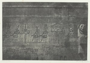 Great Temple of Dendera Teutyres, skulpturer av den bakre fasaden, övre Egypten, 184951. av Maxime Du Camp