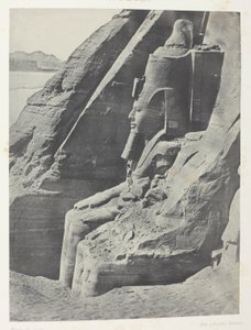 Ibsamboul, Colosse Oriental Du Spéos De Phrè, Vu De Profil; Nubie, plansch 104 från albumet "Egypte, Nubie, Palestine et Syrie" (1852) av Maxime Du Camp