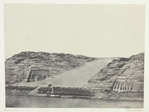 Ibsamboul, Les Deux Spéos; Nubie, plansch 101 från albumet "Egypte, Nubie, Palestine et Syrie" (1852) av Maxime Du Camp